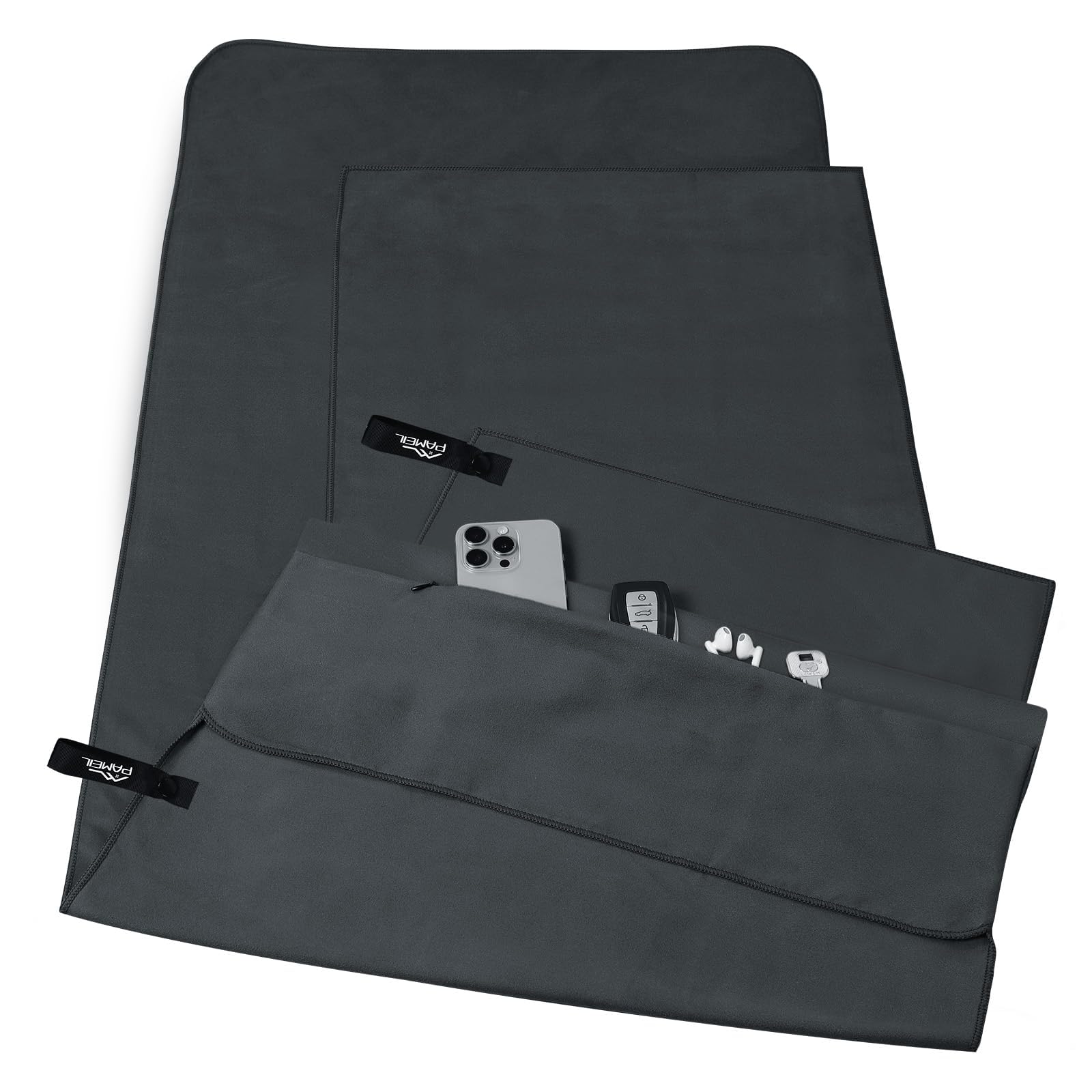 Set de 2 Toallas Microfibra Gimnasio, Compactas, Ultraligeras y de Secado Rápido, para Deporte y Piscina — view 9