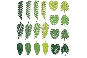 Green Leaf Summer Confetti Tropical Palm Leaf Confetti for Hawaii Summer Birthday Party Table Decorations