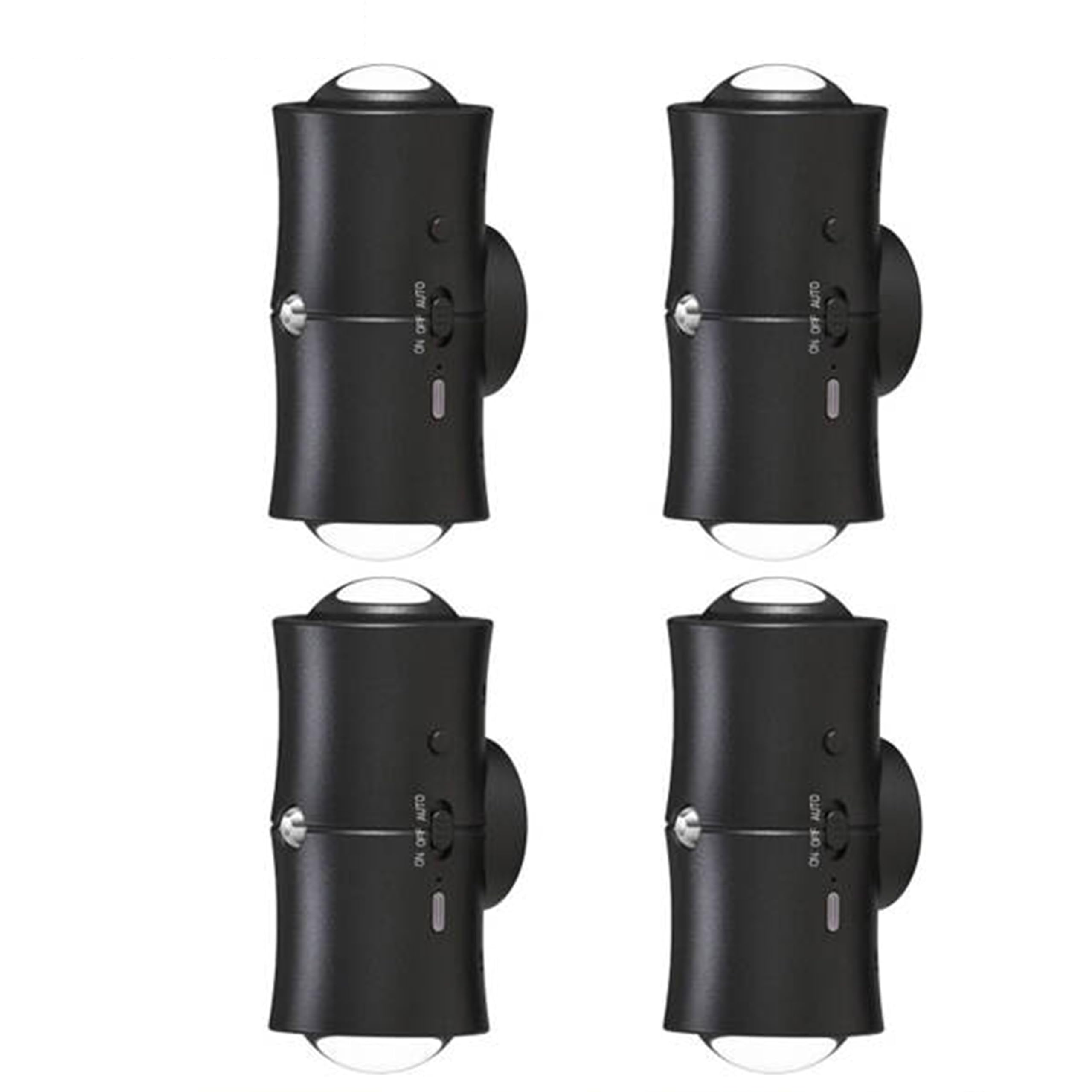 Bryze 4-Pack Rechargeable Motion Sensor Night Lights – 7-Color LED, Magnetic Base, Triple Detection, 110° Wide Angle, Cordless for Stairs, Hallway, Bedroom – White (Black)