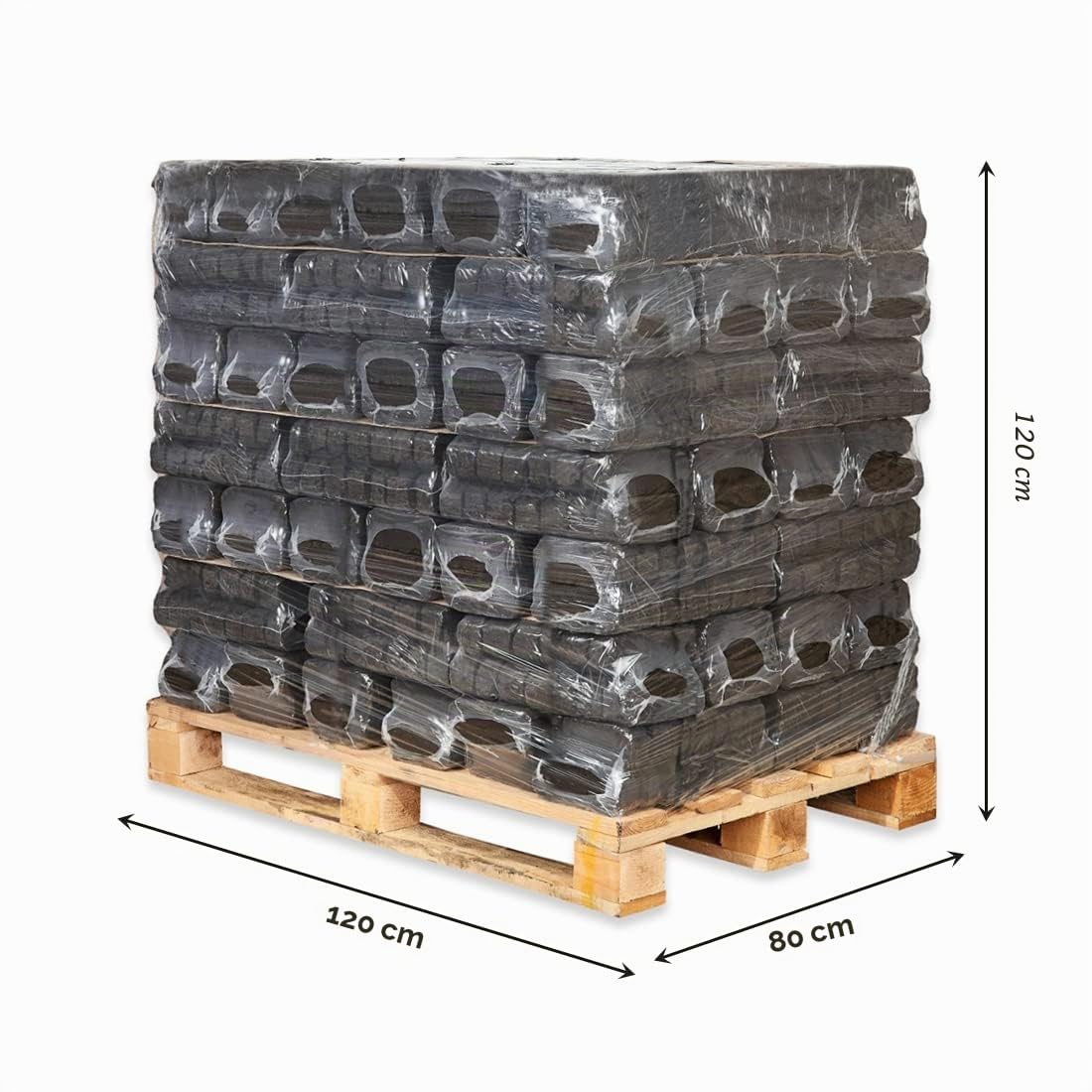 Torfbriketts Öko für Kamin ofen Kessel | Bio-Heizung 96 Packungen auf Palette | 960-1020 kg mit Lieferung
