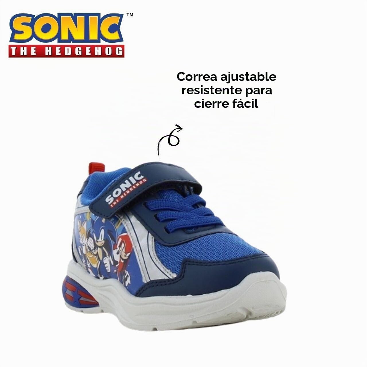 Leomil Sonic Zapatos Zapatos con Luces niños niño, Ideal para la Escuela y el Tiempo Libre