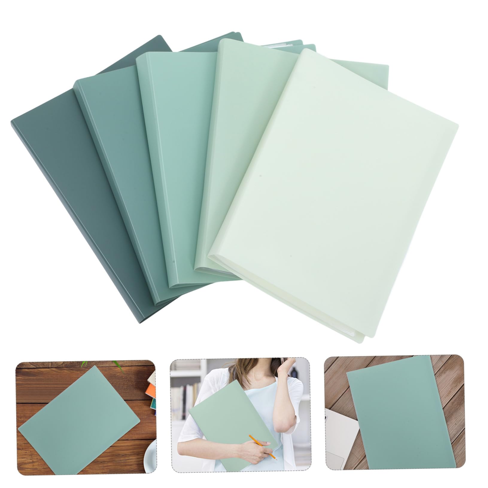 Gadpiparty A4 Dokumentenordner 5 Stück Packung mit Transparenten Hüllen Pp Material Mehrfach Fächer Praktischer Aufbewahrungsorganisator für Büro und Kleine Dokumente