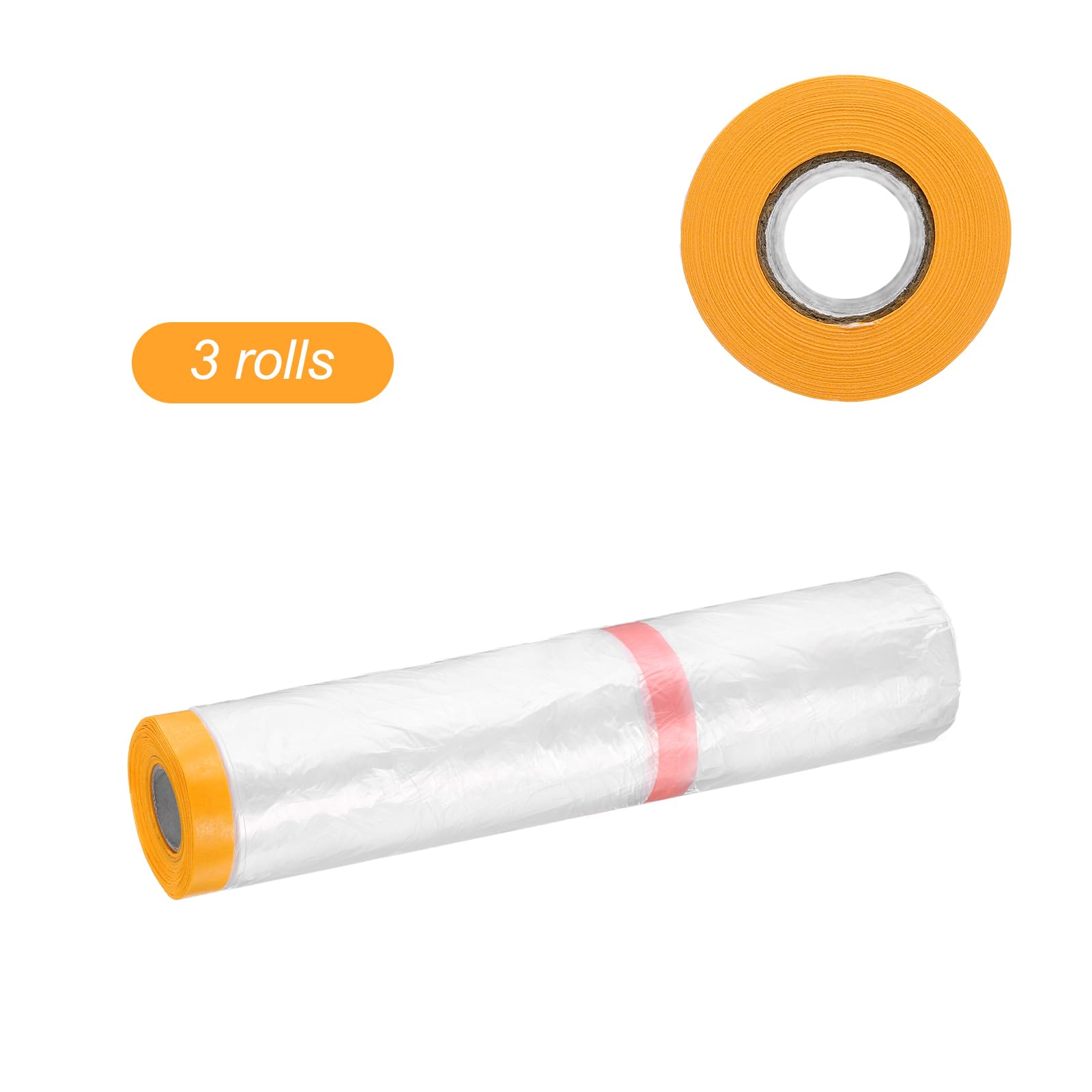 QUARKZMAN 3 Rouleaux De Film De Masquage Pré-Collé 450cm x 20m Pour Couvrir