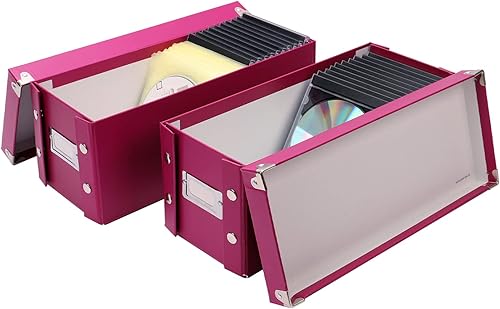 Vista 60 de Snap-N-Store Caja de almacenamiento de CD – Paquete de 1/2 – Soporte duradero para discos con tapa para almacenar discos