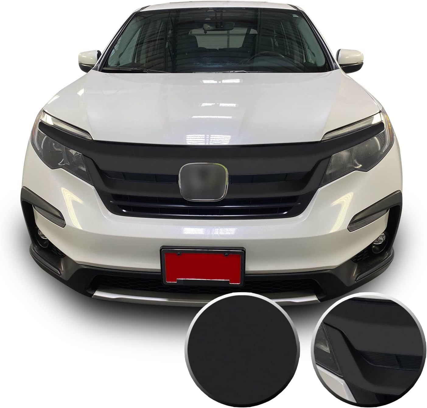 Gomu Front Grille Chrome Delete Precut Blackout Vinyl Wrap Overlay Kit Compatible with and Fits Pilot 2019-2021 - Matte Series
