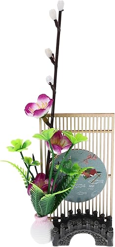 Kichvoe Sashimi Decoración de mini flor artificial japonesa bandeja decoración de restaurante de sushi adorno de escritorio japonés Año Nuevo