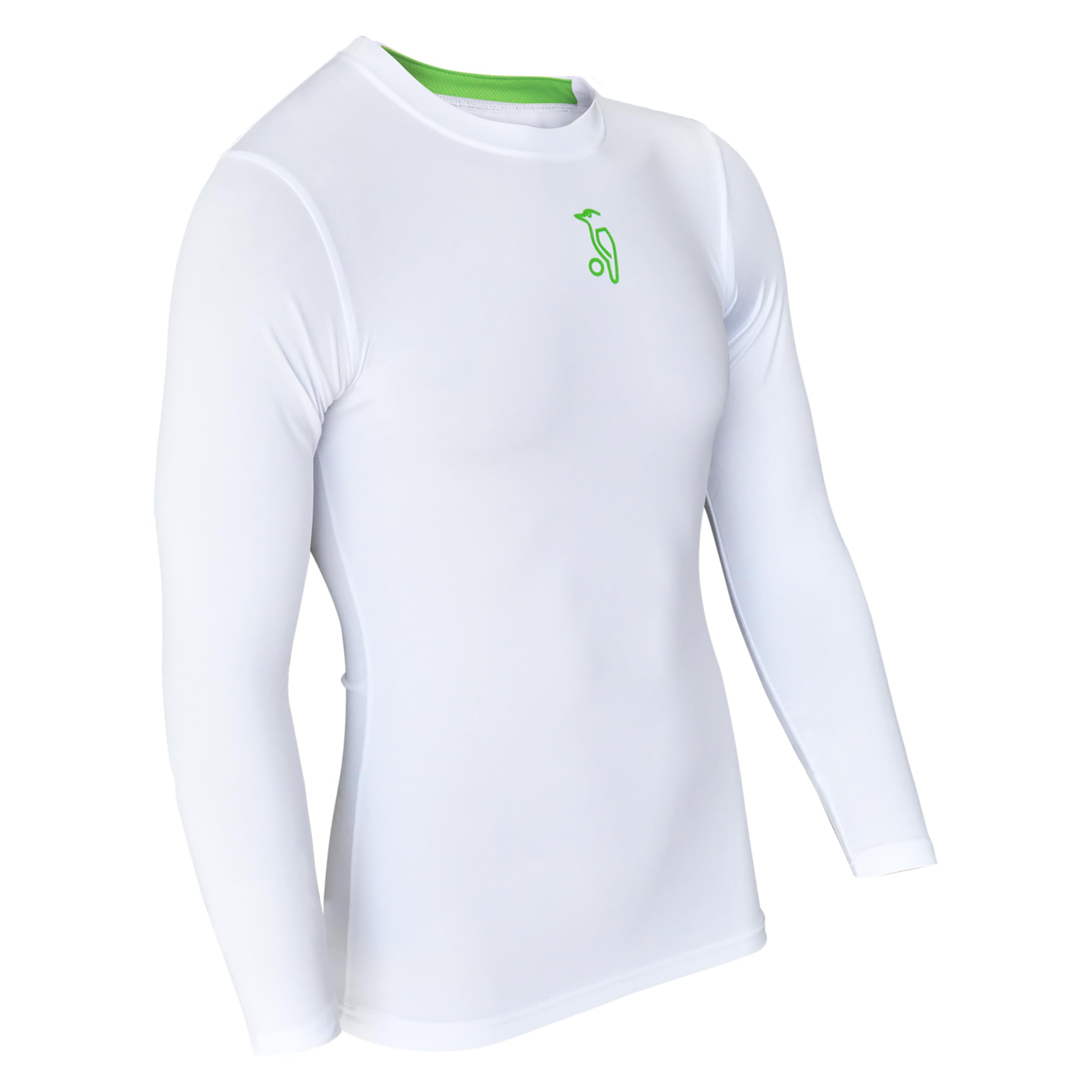 Kookaburra Unisex Youth Kb Compression Power Cricket Skin Fit Top, White/Green, 14 Years UK