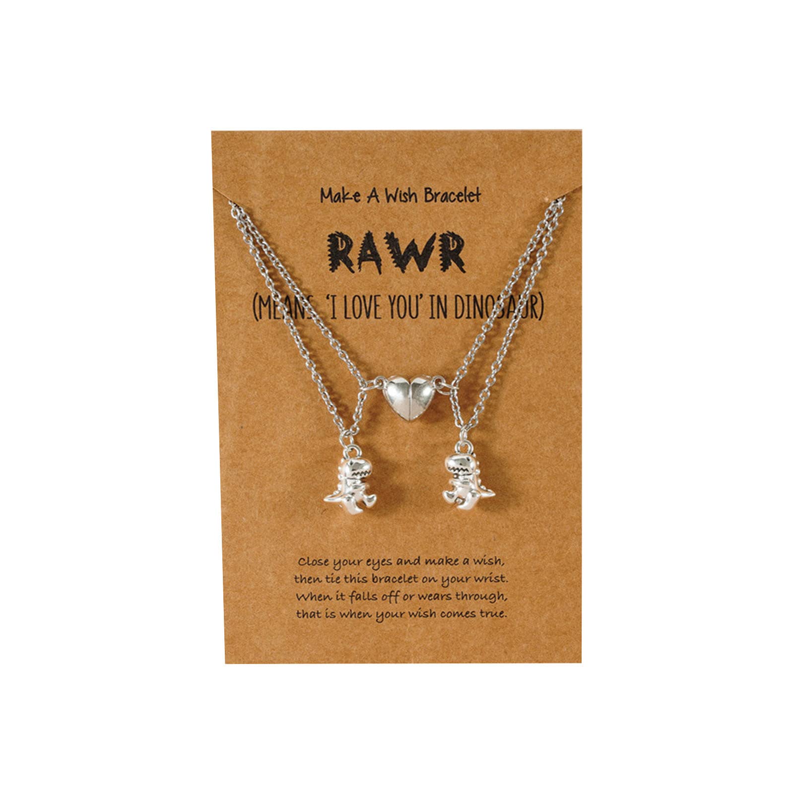 GenericNecklaces Pendants for Women Easter St Patrck Day 2pcs Friendship Necklace Good Friend Matching Necklace Best Friend Silver And Gold Necklace For Female Sisters Teenage Girls Gift Necklace D