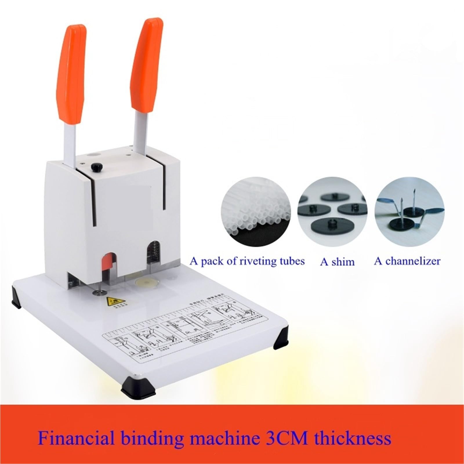Macchina for rilegatura con colla for rivettatura di tubi a caldo for for buoni finanziari for for contabili Punzonatrice manuale Uso in ufficio e a scuola