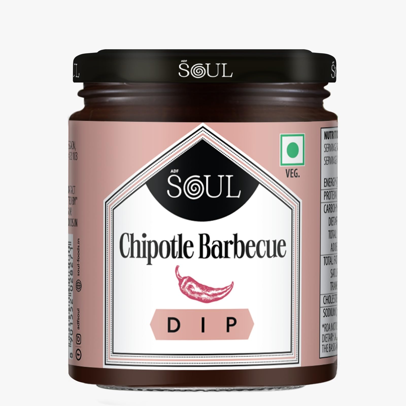 ADF Soul Chipotle Barbecue Dip | Smoky & Spicy Sauce With Chipotle Peppers & Barbecue Flavour | Ideal With Fries & Grilled Foods | 200g.
