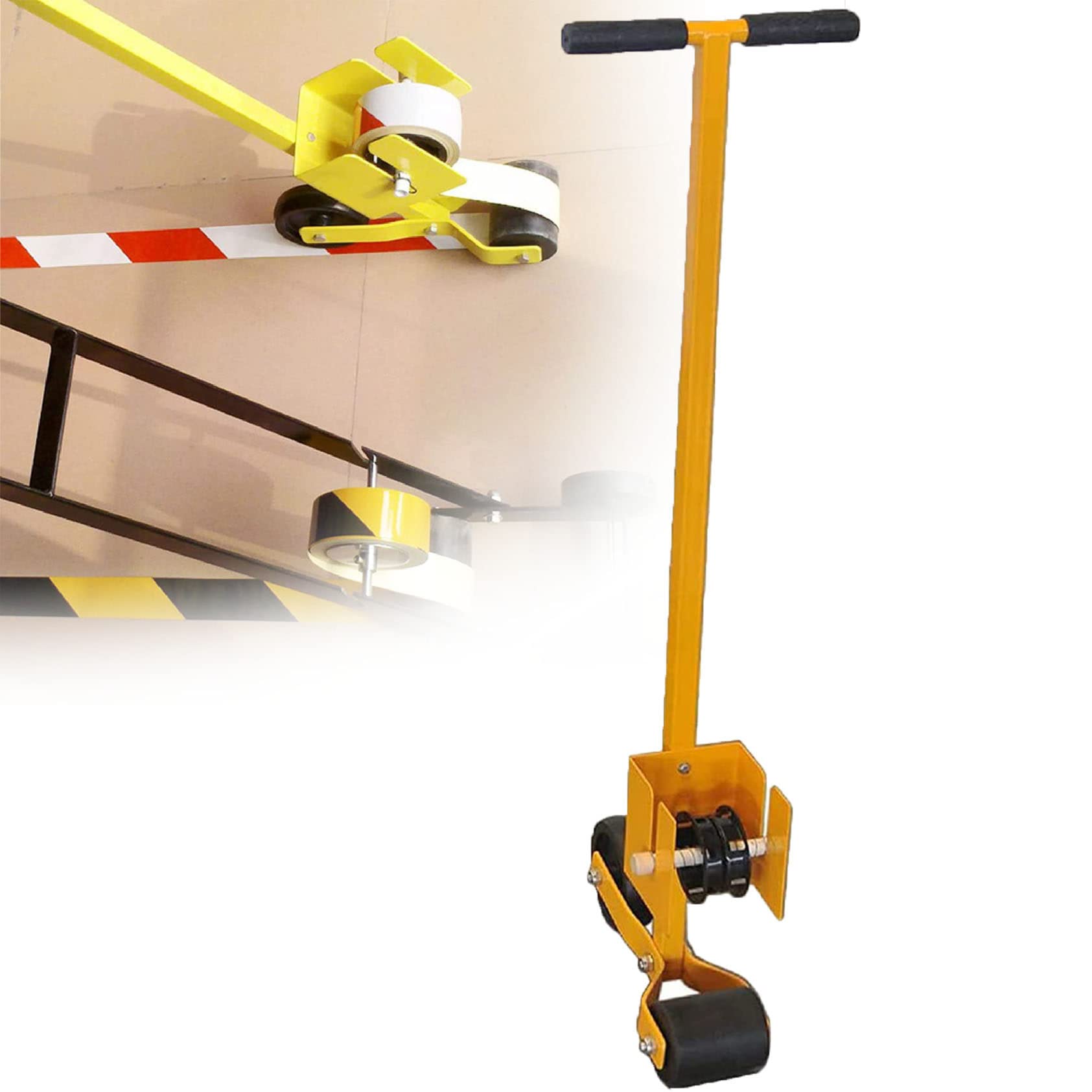 asdchZen Wheel Transfer Line Marking Machine, Lane Marking Applicator, Adjustable Sticker Machine For Floor Scribing, Tape Dispenser, For Floor Marking Aisles, Traffic Lanes,