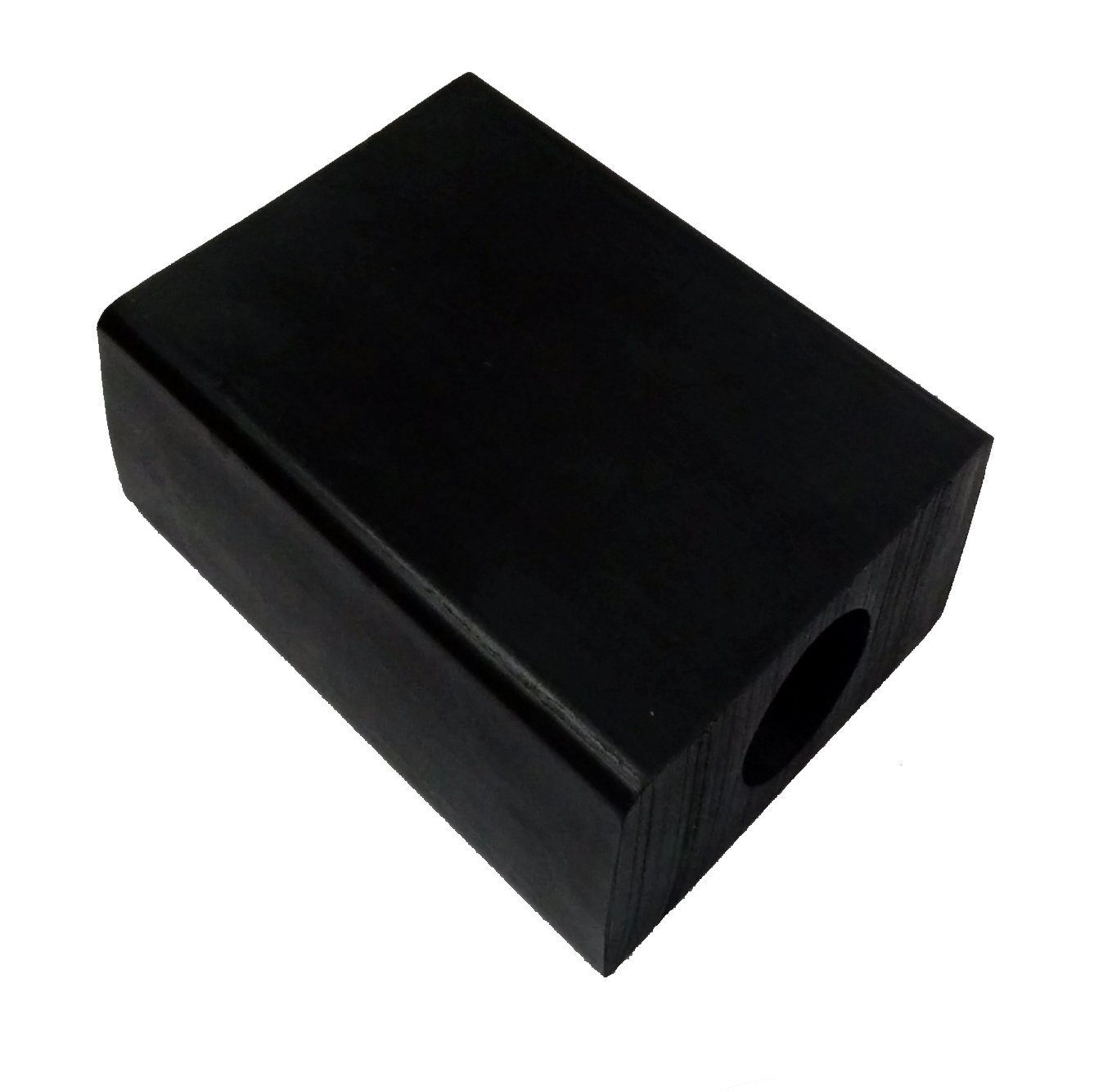 Herco 4-1/2" Solid Rubber Bumper Block w/Elliptical Hole