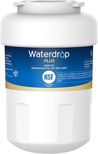 Waterdrop Plus WDP-F13 - Filtro de agua de repuesto para GE® MWF®, SmartWater® MWFP, HDX FMG-1, MWFA, WFC1201, RWF0600A, Kenmore® 469991 (el paquete