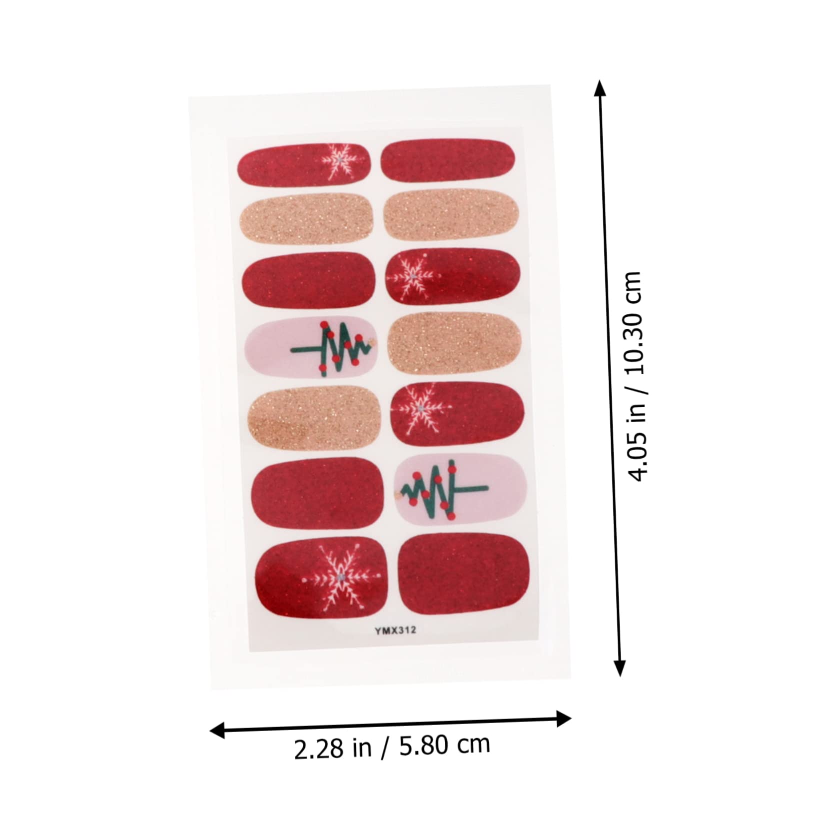 Healeved 24fogli Adesivi Per Unghie Natalizi Di Wraps Decorativi Per Unghie Design Festivo Per Nail Art Perfetti Per Natale e Feste Facili Da Applicare e Rimuovere