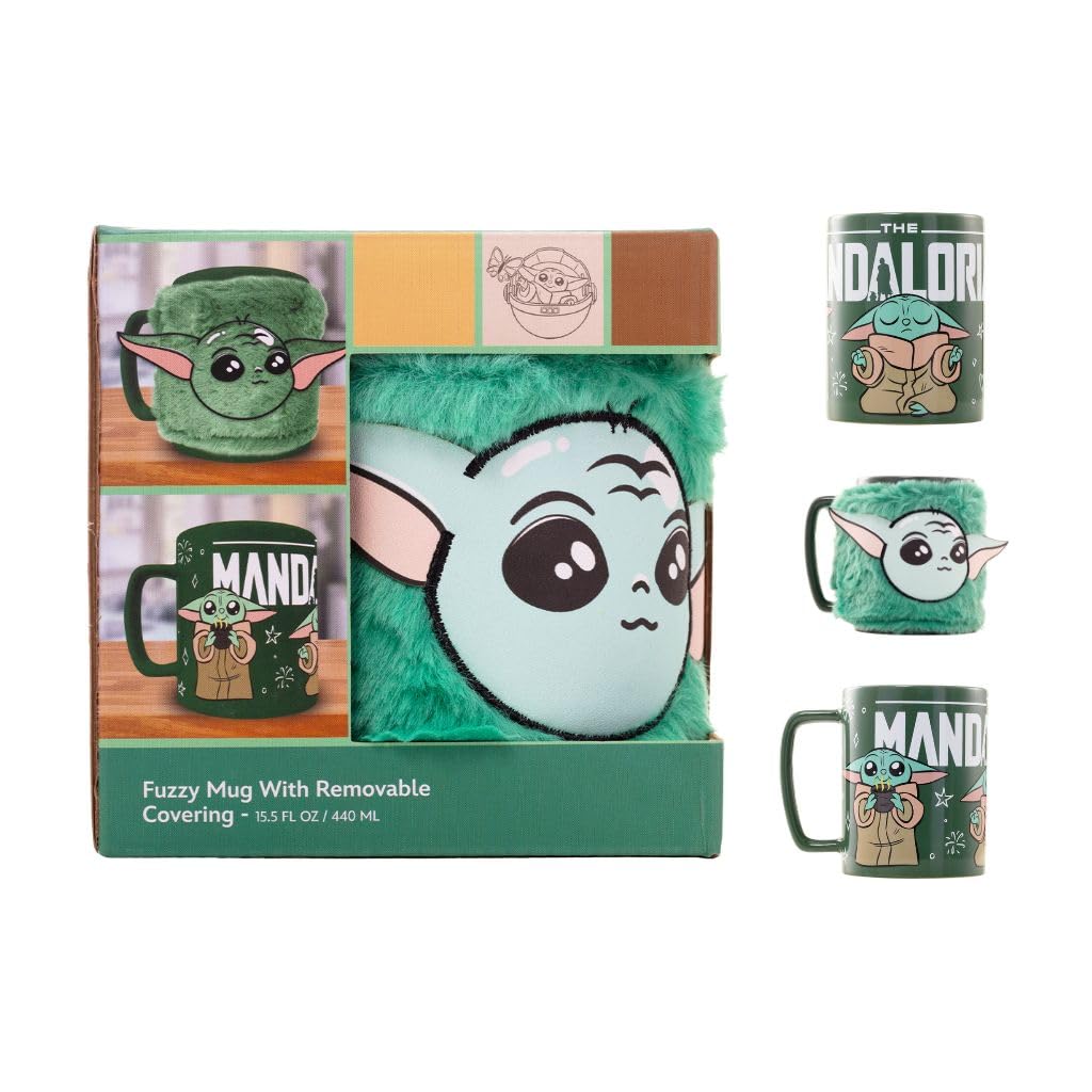 Pyramid International THE MANDALORIAN (GROGU) FUZZY MUG - Cute Grogu Design, Excellent for Coffee or Tea, Comfortable Grip, Great Gift for Mandalorian Fans, Durable and Microwave Safe