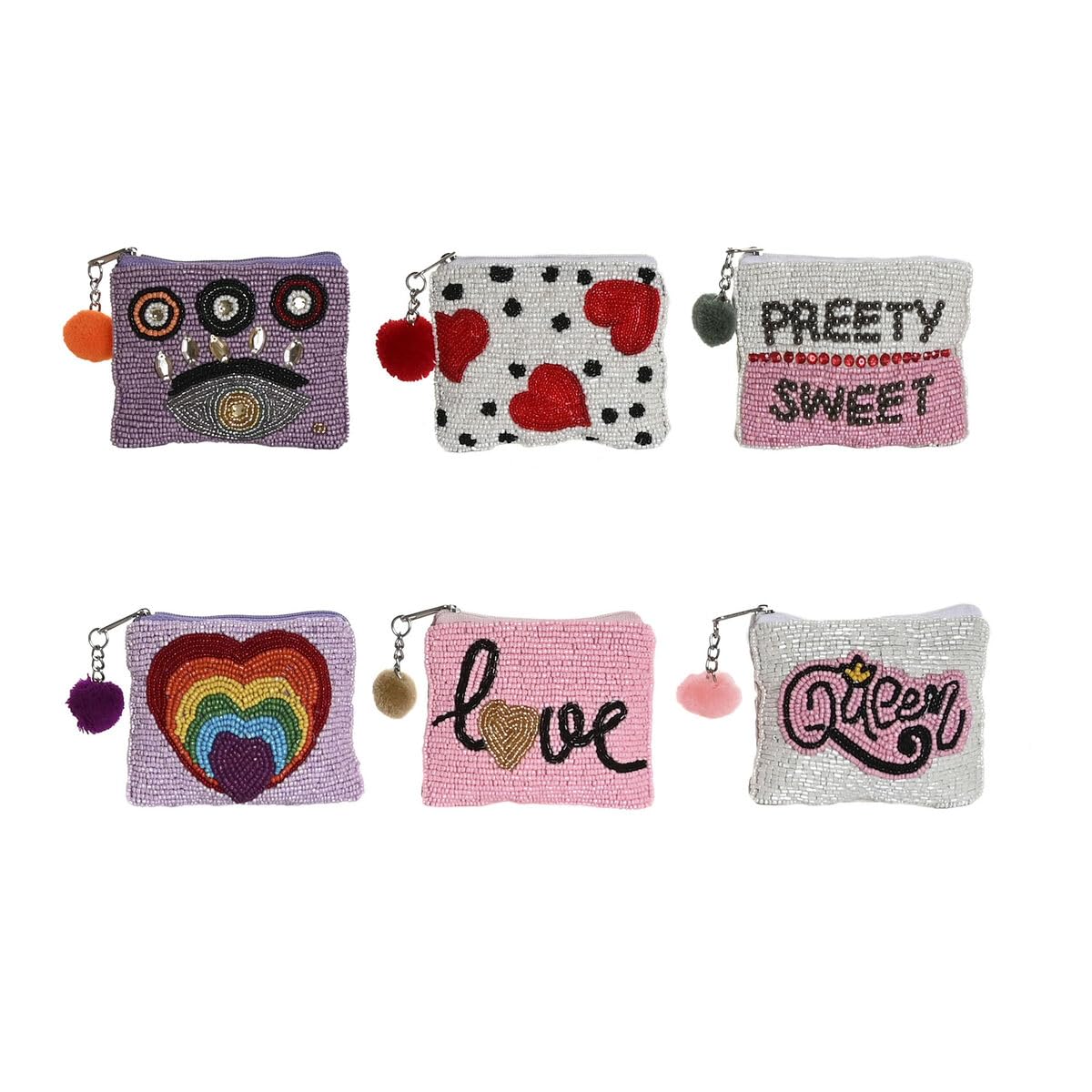 Home ESPRIT Multicoloured Rainbow Heart Coin Purse (6 Units)