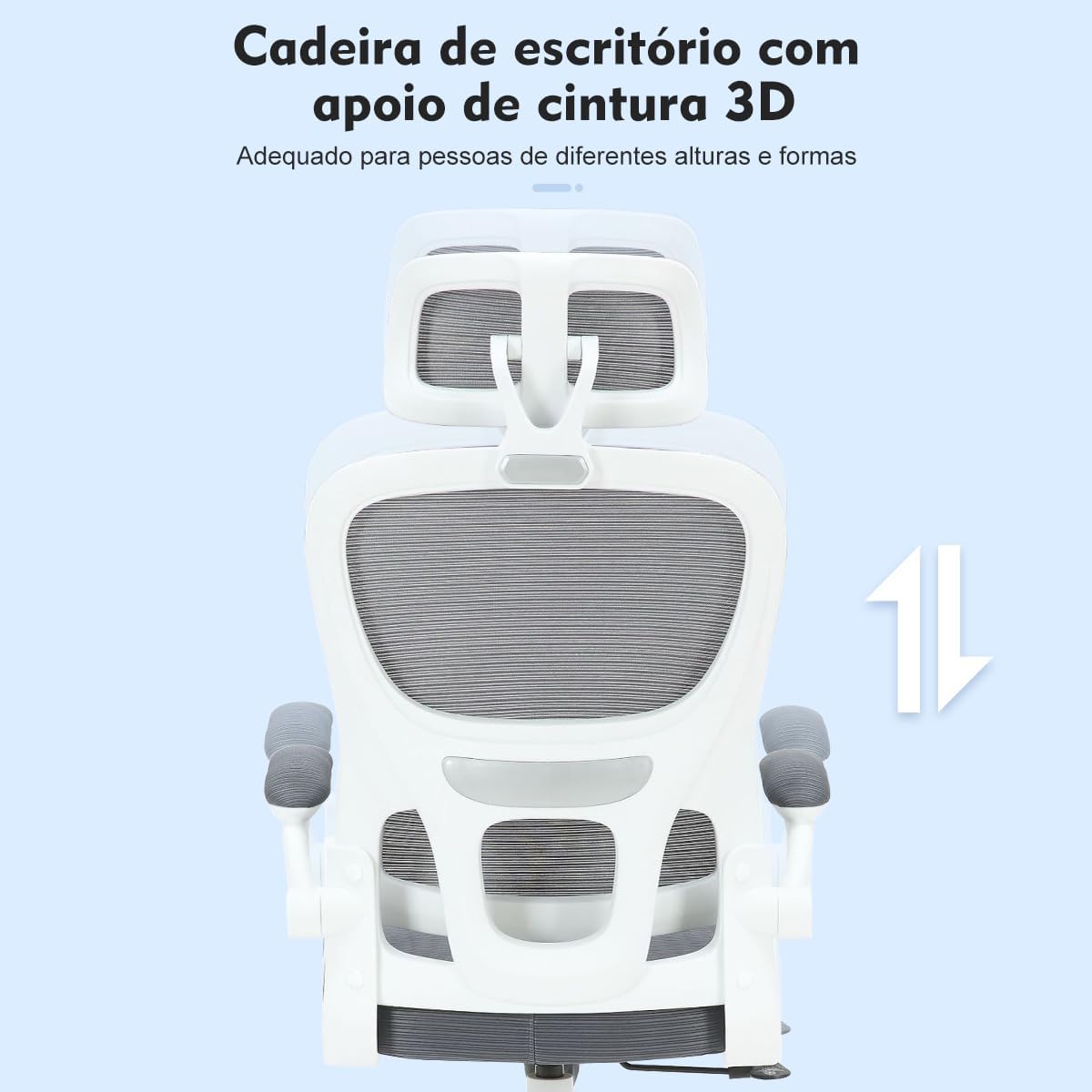 Cadeira De Escritório, Design Ergonômico Com Suporte Lombar 5