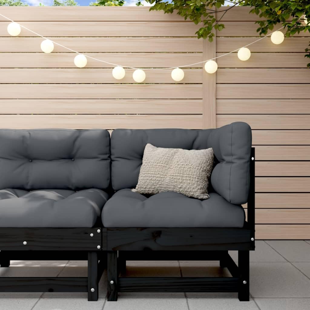 DYRJDJWIDHW Sillon Cama 1 Plaza,sillón Cama,sofás Cama,Sofa,Sofa Cama,Sofá de Esquina de jardín Madera Maciza de Pino negroAdecuado para salón, Dormitorio