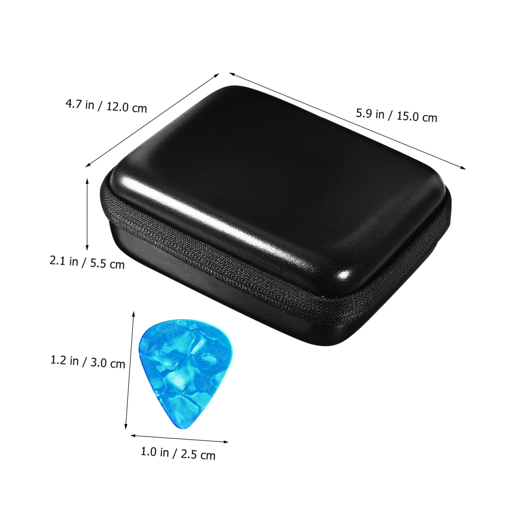 Abaodam Guitar Pick Storage Pouch with Picks Portable Organizer Case for Acoustic Electric Guitars Lightweight Durable Design with Soft Protection