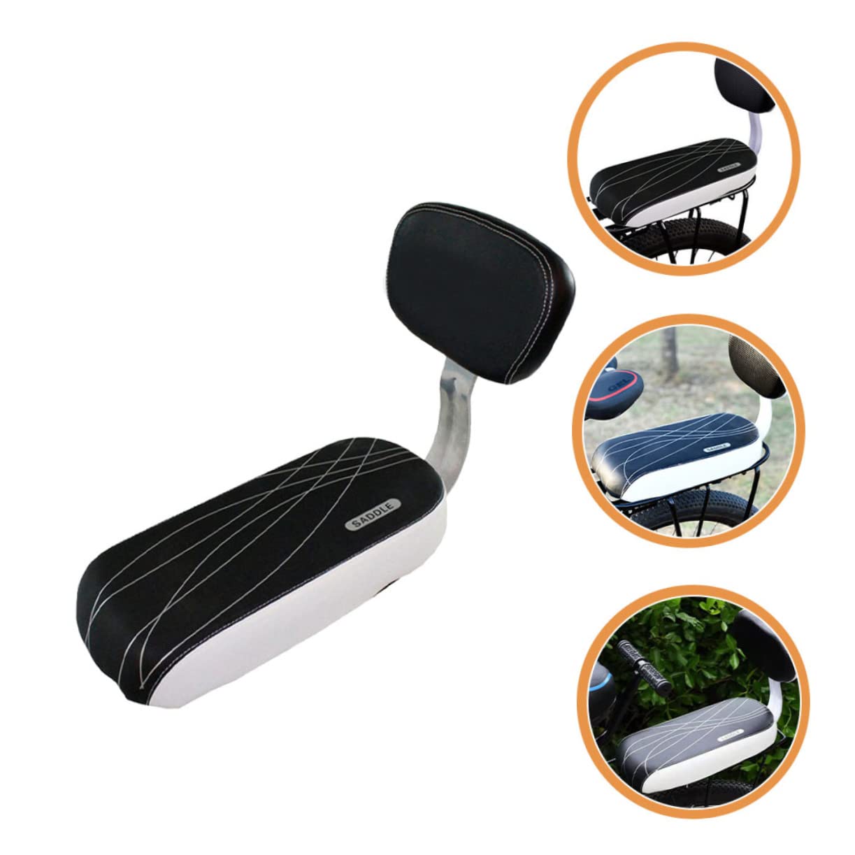 WOONEKY Asiento De Bicicleta Accesorio De Bicicleta Bicicleta Asiento para Niños Respaldo De Bicicleta Cómodo Asiento De Bebé Seguro Asiento De Bicicleta