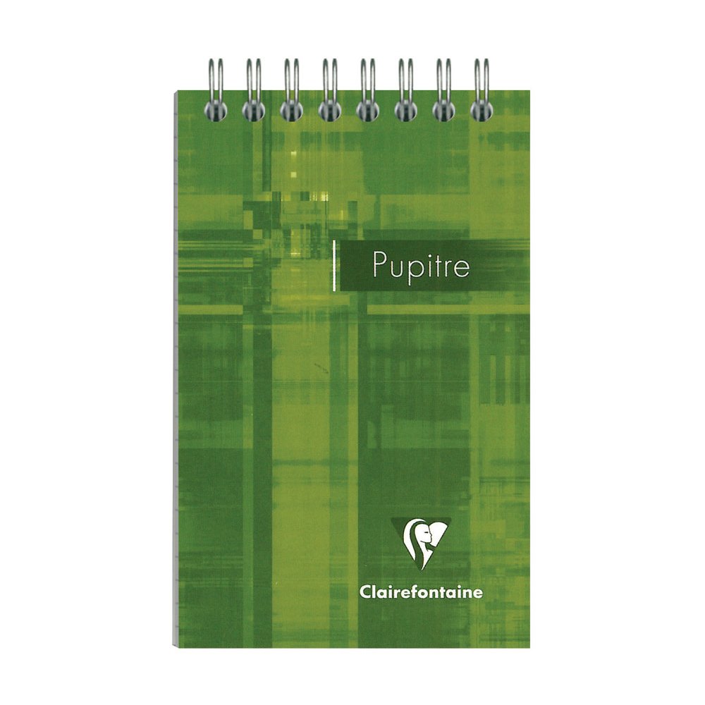 Clairefontaine 8556C - One Spiral Note Pad - Dimensions: 7.5x12.7 cm - 120 Detachable Lined Pages - 90 g White Paper - Laminated Card Cover - Random Colour