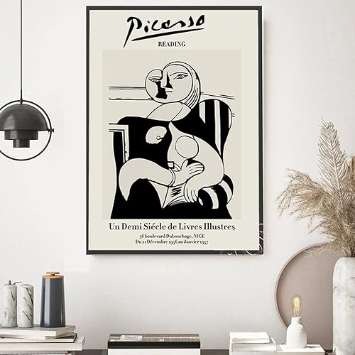 Miniatura 2 de Póster de Picasso, arte de pared en lienzo, impresiones de exposición, figuras abstractas de mujer, pinturas de cubismo, vintage, beige, sala de