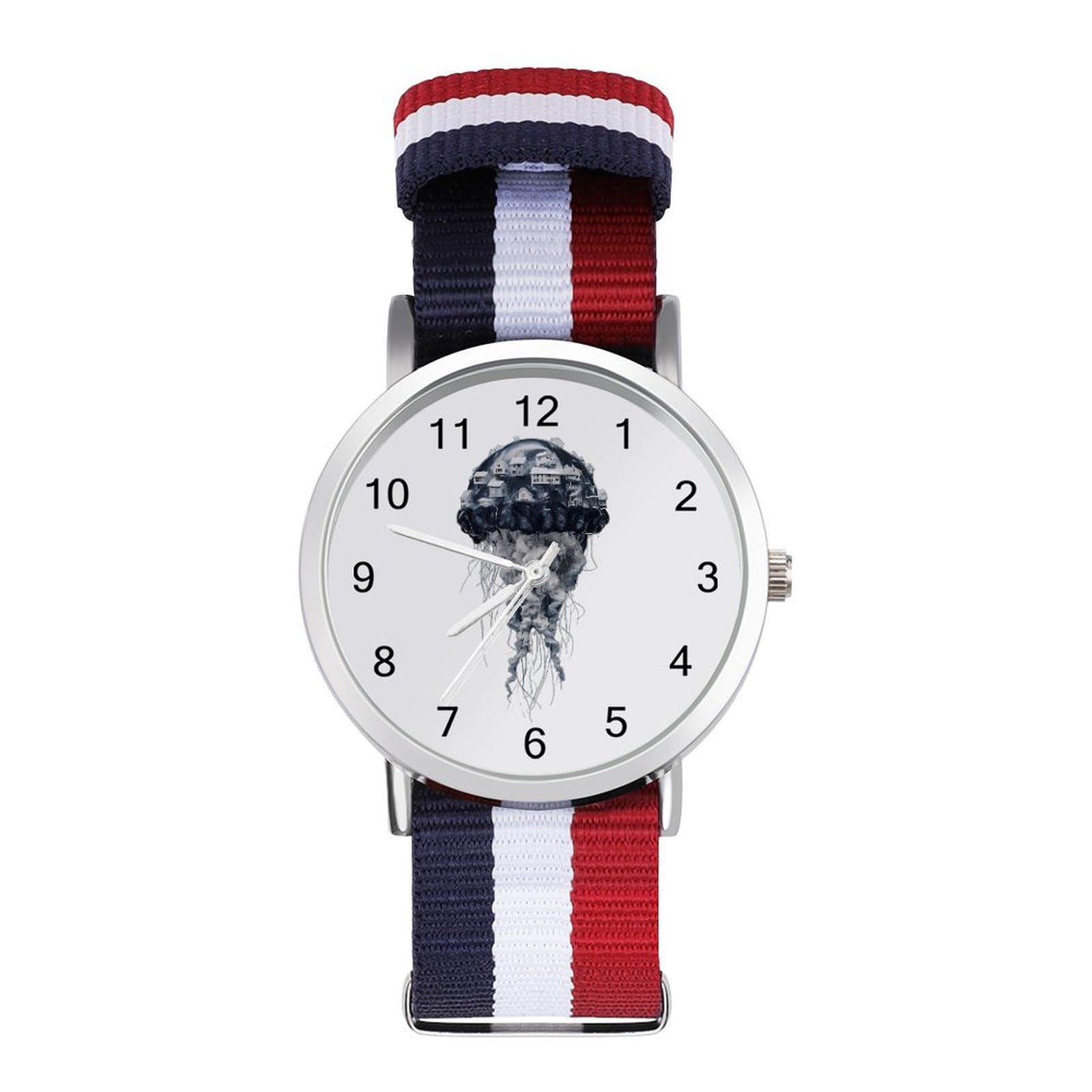 Jellyfish House Funny Wrist Watches for Men Women Fashion Graphic Watch for Work Workout