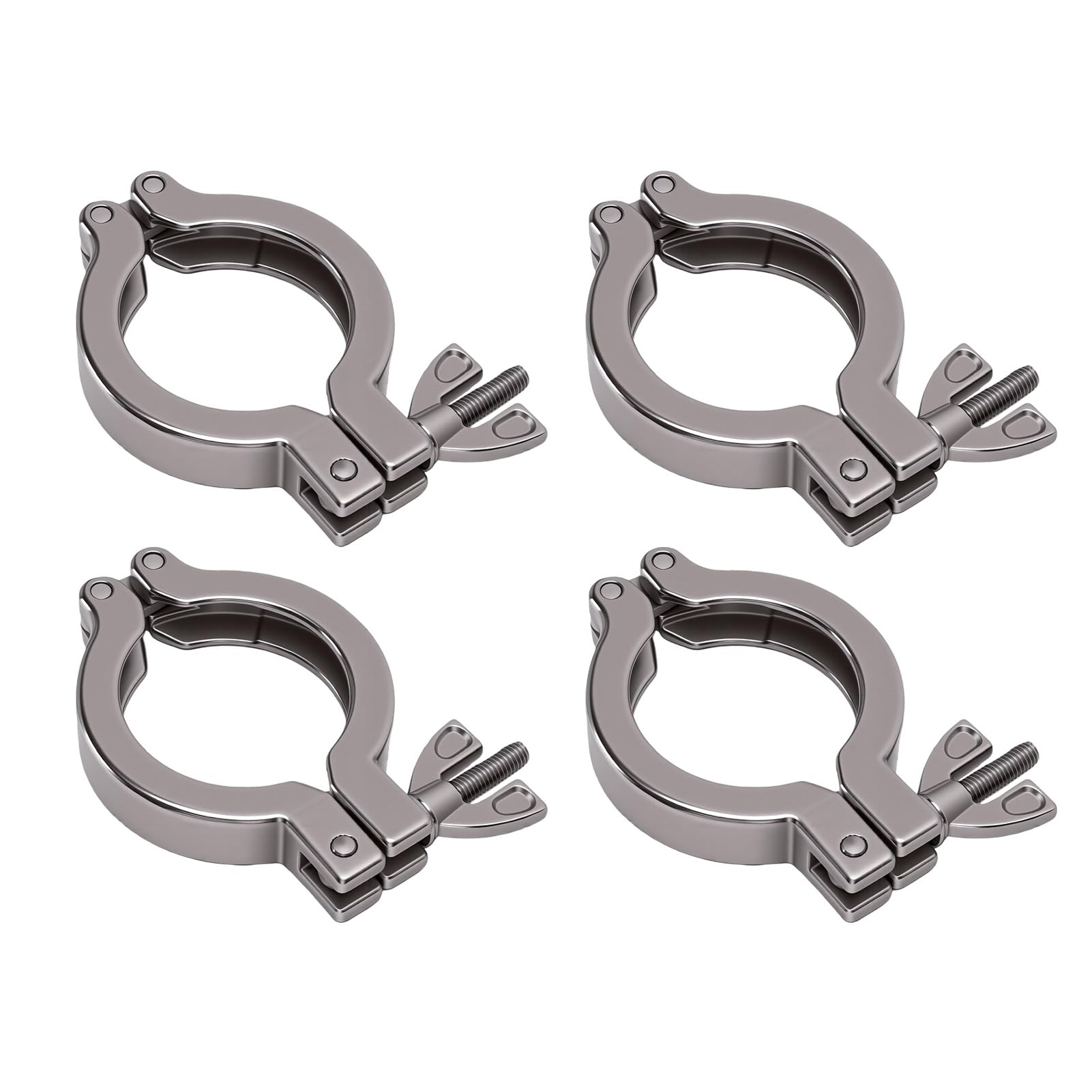 Walfront KF40 Morsa per Vuoto, Set da 4 Pezzi in Acciaio Inossidabile