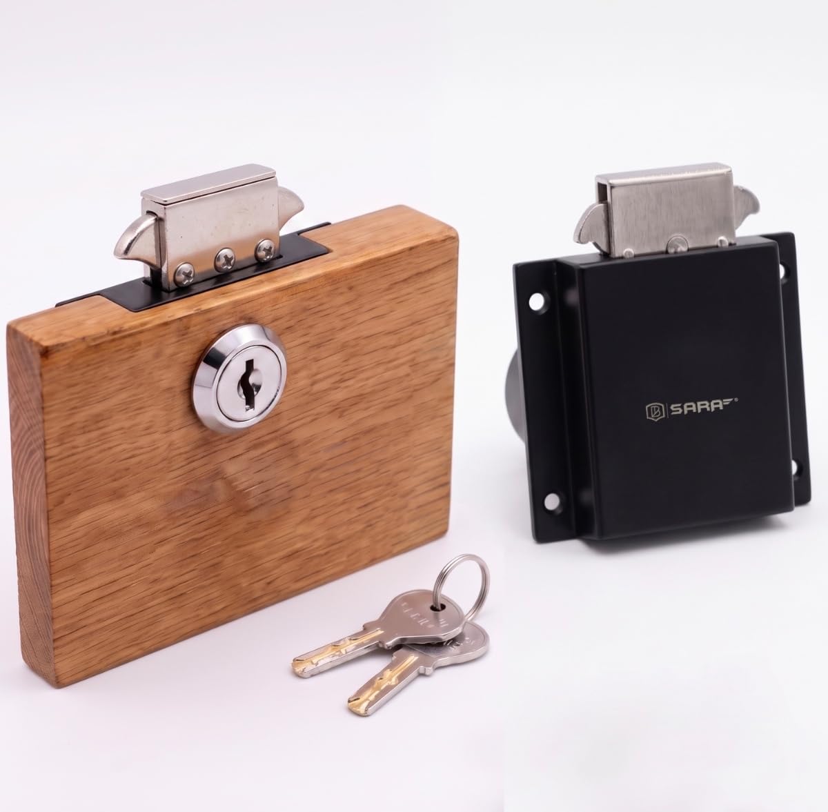 SARA Sliding Door Lock for Wardrobe | 25 mm SS304 Stainless Steel Lock | Surface Mounted Drawer Lock | Laser Key Security | Heavy Duty for Cabinet & Cupboard | 2 Laser Keys | 5-Year Warranty-image-7