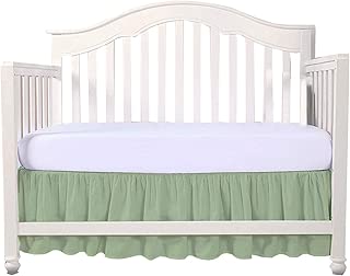 green crib skirt