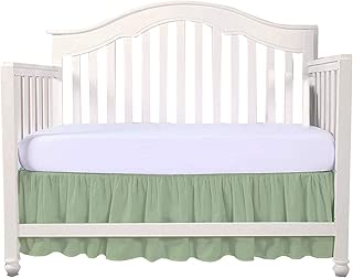 sage green crib skirt