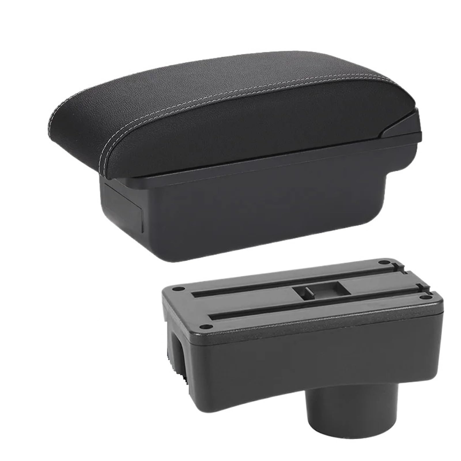 Umdjju C3 Black White Nousb For Peugeot 108 2012-2019 Retrofit Parts Storage Box Car Accessories Car Centre Console Armrest Box(C3 Black White Nousb)