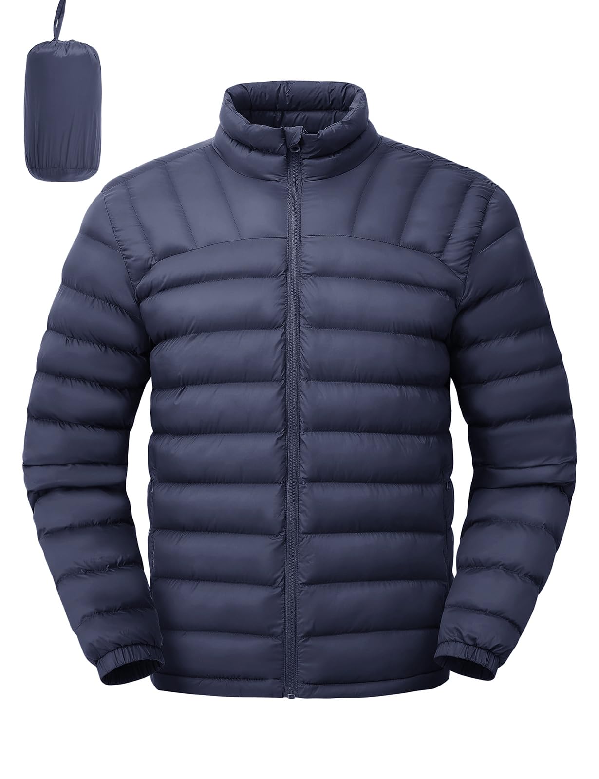 Rdruko Mens Puffer Jackets Lightweight Packable Water Resistant Insulated Winter Puffy Coat for Travel Ski