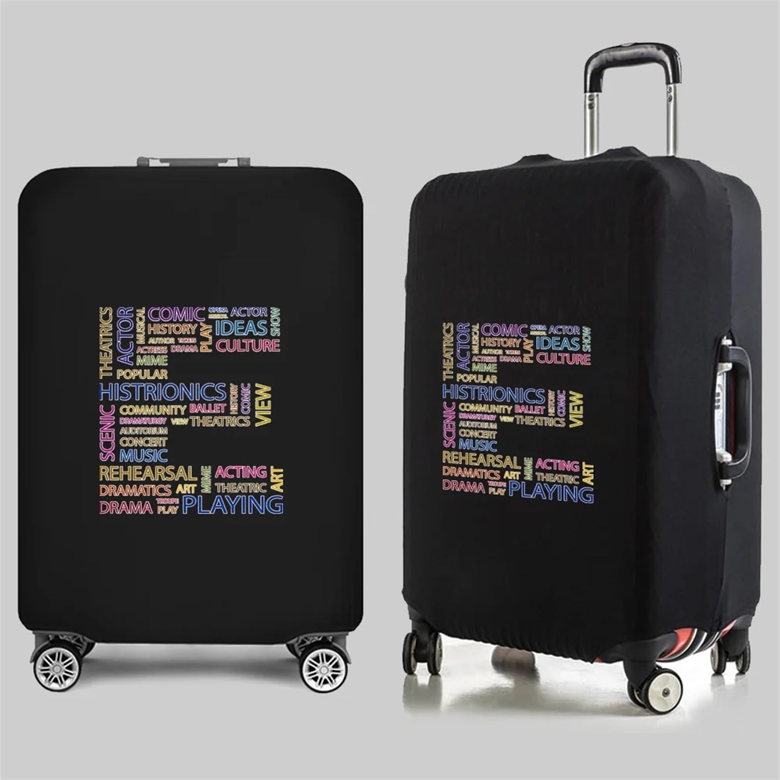 Coperture per valigie Custodia Protettiva for Bagagli Elastica Serie di Lettere Accessori da Viaggio Custodia Protettiva for Borsone for Valigia da 18-32 Pollici(8text O,M)