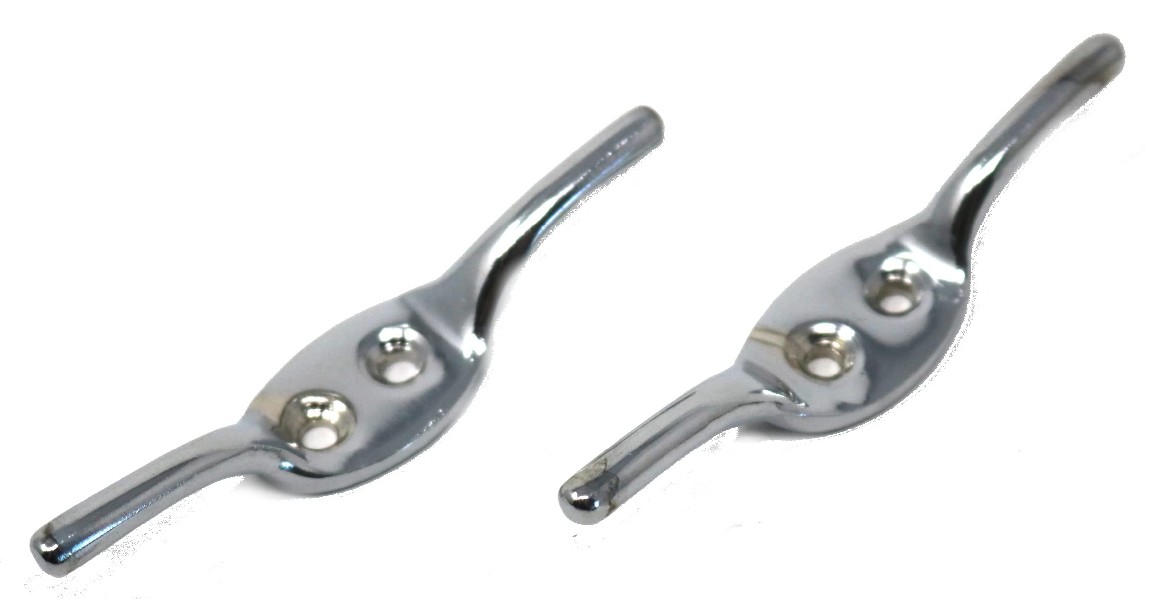 fiXte 2 x Polished Chrome Cleat Hooks 75mm