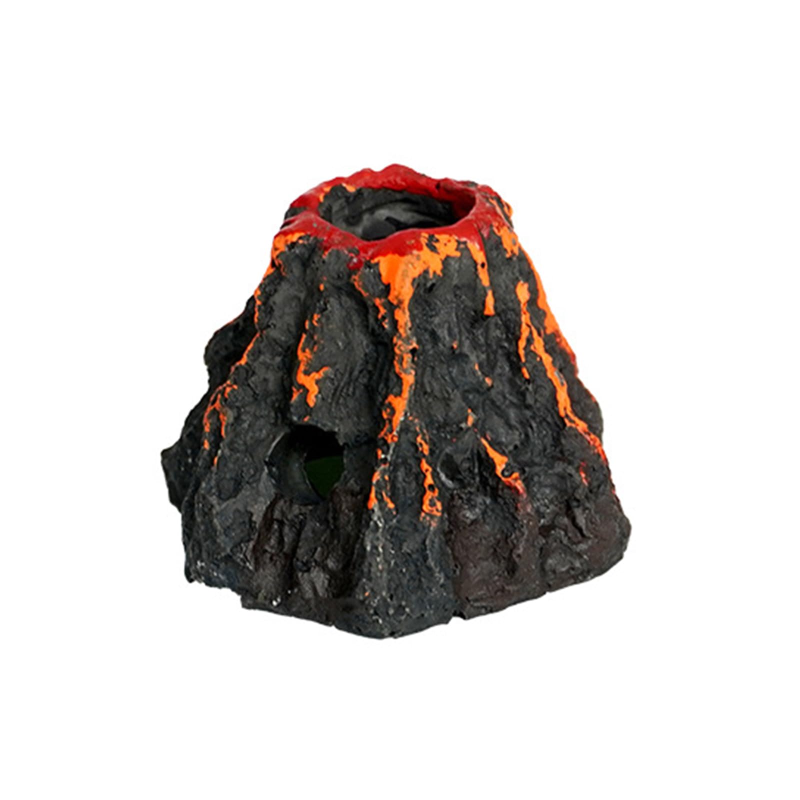 NEWFT Fish Tanks Volcano Decoration with Air Stone Bubbler Aquariums Volcano Ornaments for Aquariums Hide