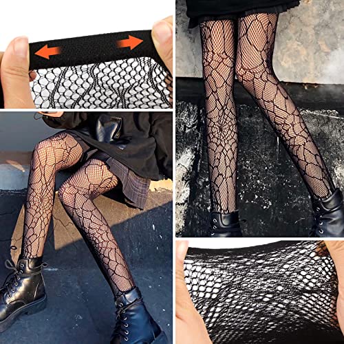 BOFUNX 10 Stücke Halloween Spinnennetz Kostüm Set, Spinnennetz Netzstrumpfhose Stirnband Halskette Spitzenhandschuhe Spinnen Temporäre Tattoos für Halloween Masquerade Makeup