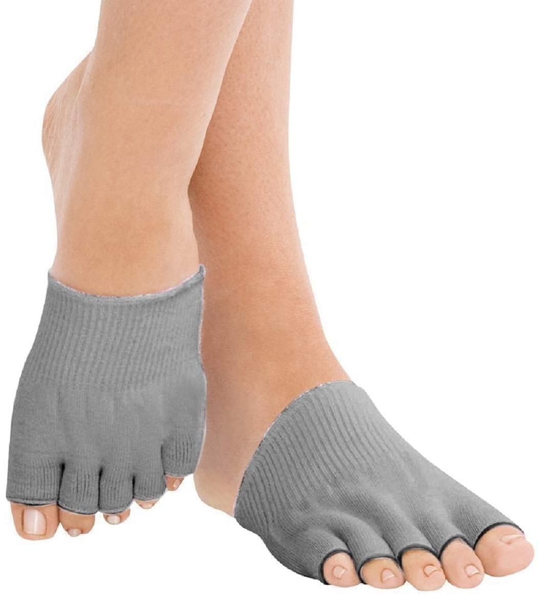 SaloneeSox Toe Gel Lined Compression Socks Toes Separating Therapeutic Moisturizes Dry Foot Feet