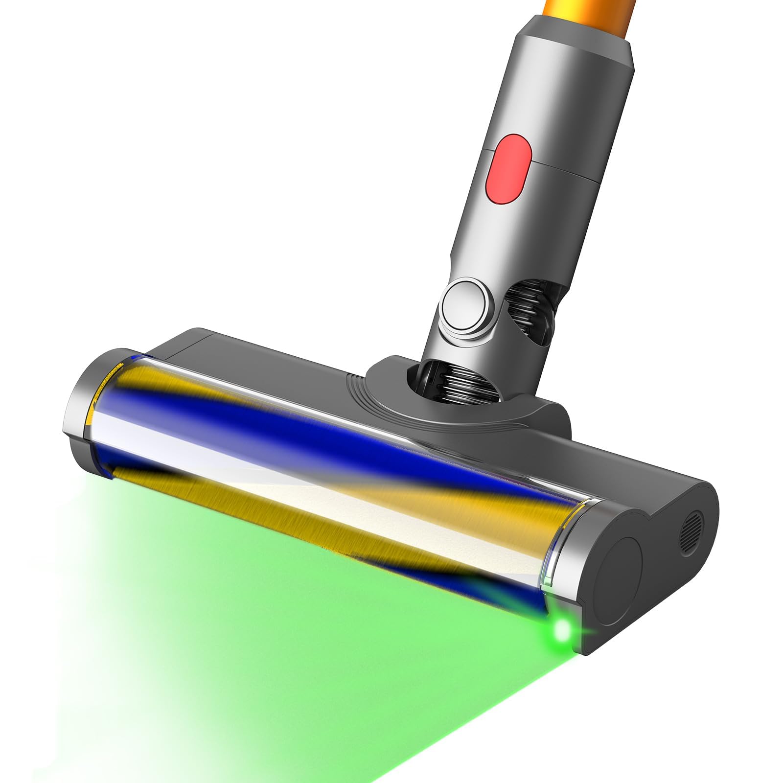 KASTWAVE Dust Detect Vacuum Attachments for Dyson V7 V8 V10 V11 V15 Cordless Cleaners, Hardwood Floor Soft Roller Brush Head Replacement Motorhead Accessories Parts with Green Light