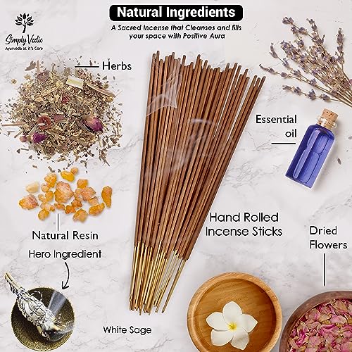 White-Sage-Incense-Sticks-250g-135-Sticks-Holder-Natural-Long-Lasting-Aromatherapy-Meditation-Yoga-Spiritual-Healing White Sage Incense Sticks 250g 135 Sticks Holder Natural Long Lasting Aromatherapy Meditation Yoga Spiritual Healing
