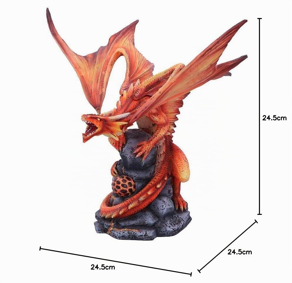 Nemesis Now Figura de dragón de Fuego Adulto Anne Stokes de 24,5 cm, Resina, Rojo, Talla única