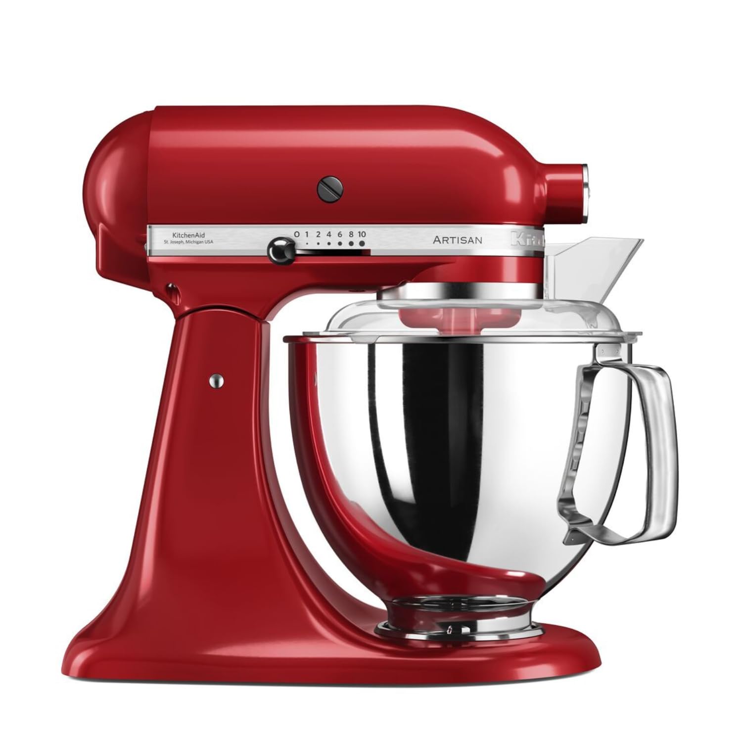 Kitchenaid Planetaria - Artisan - Robot Da Cucina Con Testa Inclinabile E 7 Accessori - 4.8 L - Impastatrice - Color Rosso Imperiale-image