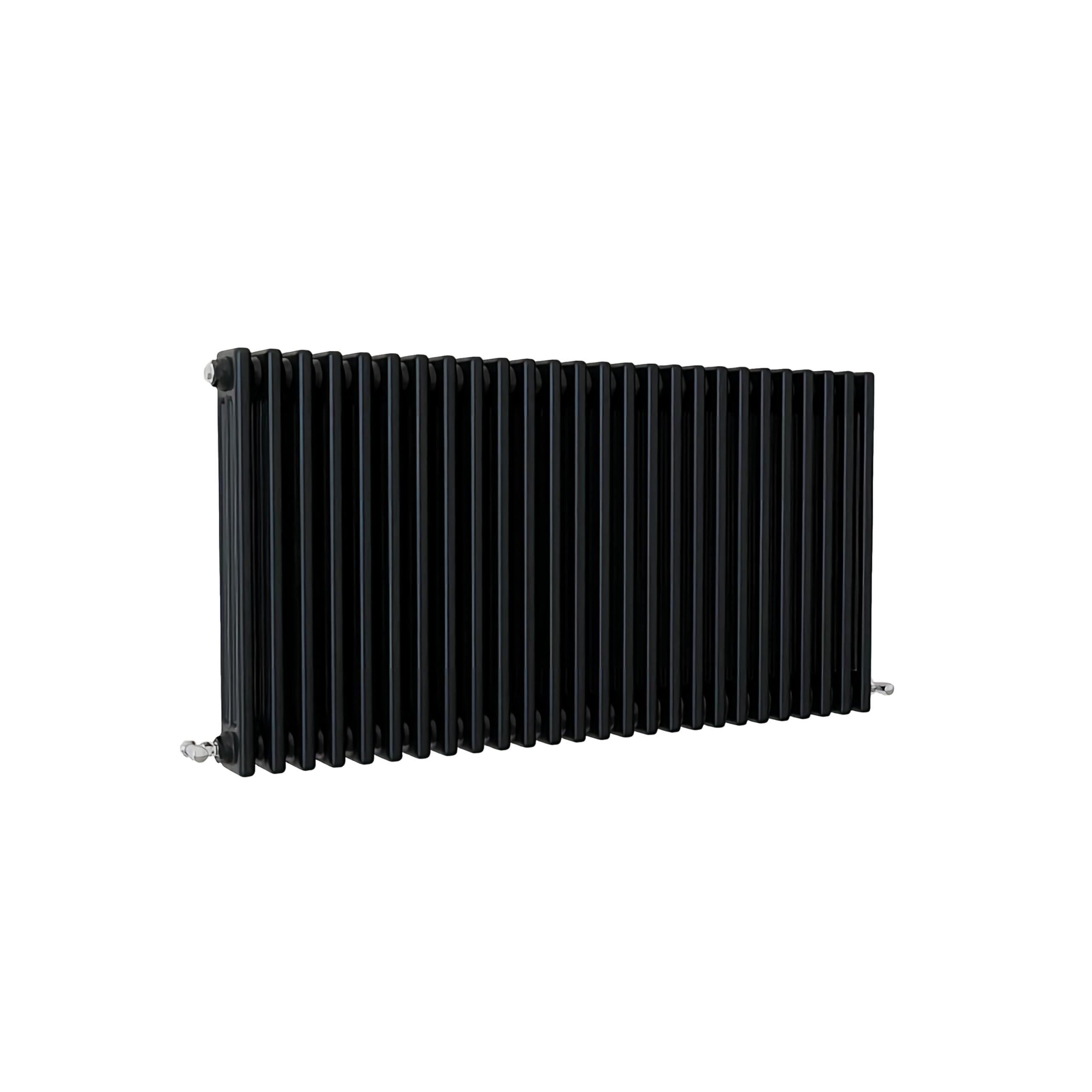 SLINE SANITARY Traditional 3 Column Cast Iron Style Radiator Horizontal Black 600x1190mm