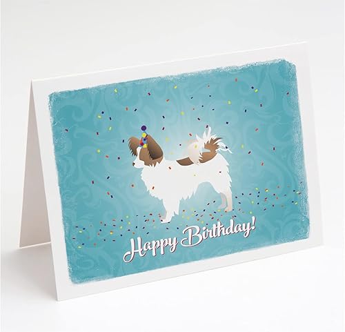 Breed Collection Tarjetas de felicitación y sobres de cumpleaños de perro Pinscher en miniatura, paquete de 8, tarjetas de notas en blanco tamaño A2