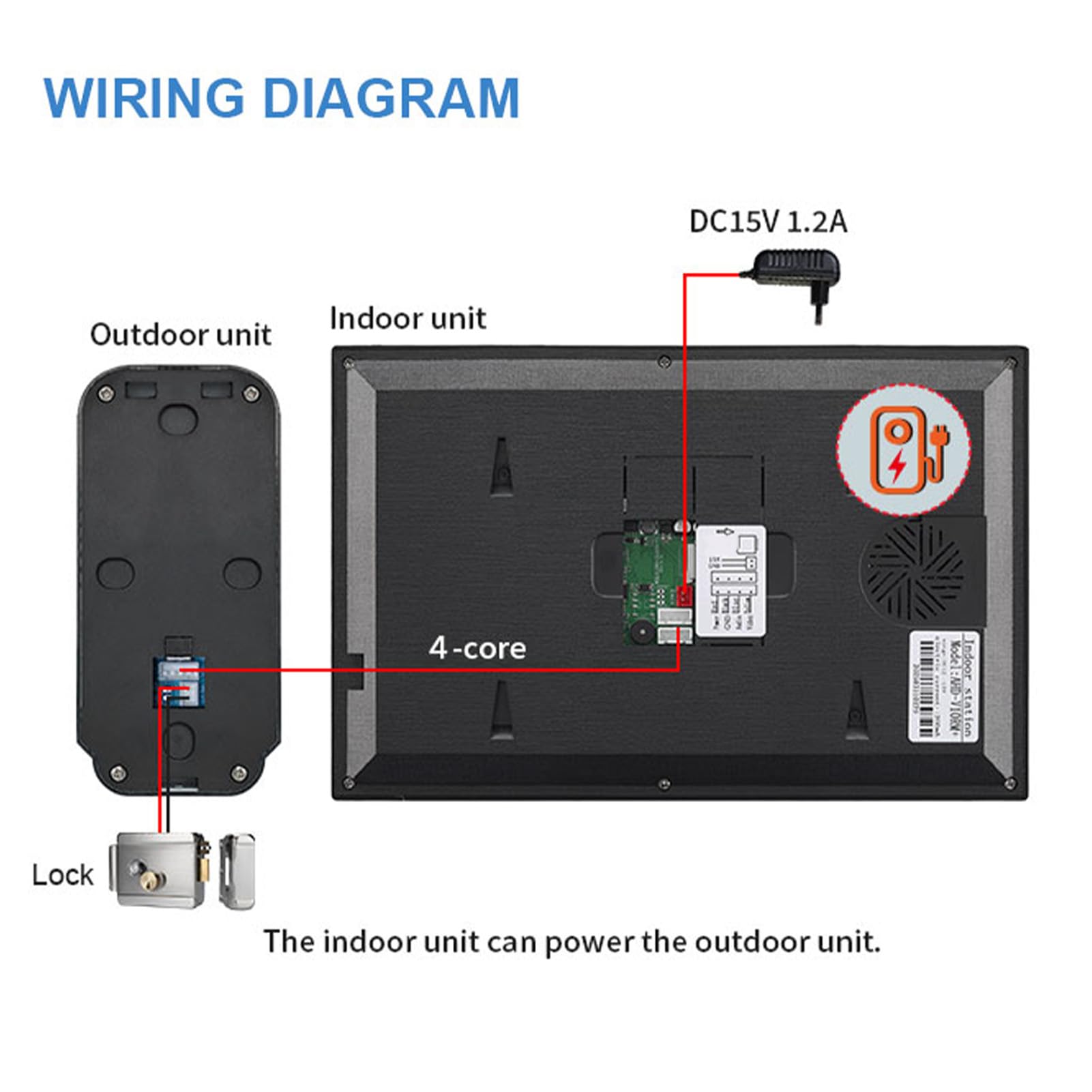 10" 1080P Videosprechanlage mit WLAN Bluetooth, IC Karte Öffnung, IP65 wetterfeste Smart Video Türklingel für Haus