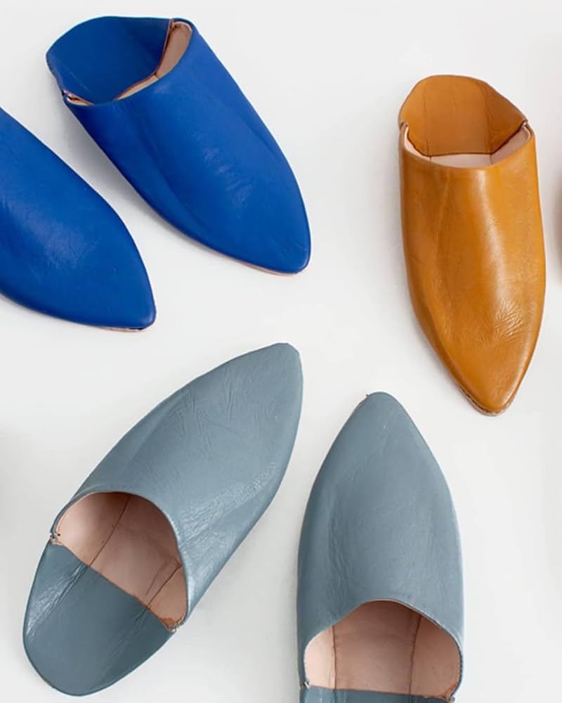 Moroccan babouche slipper, Leather slipper, Unisex Handmade