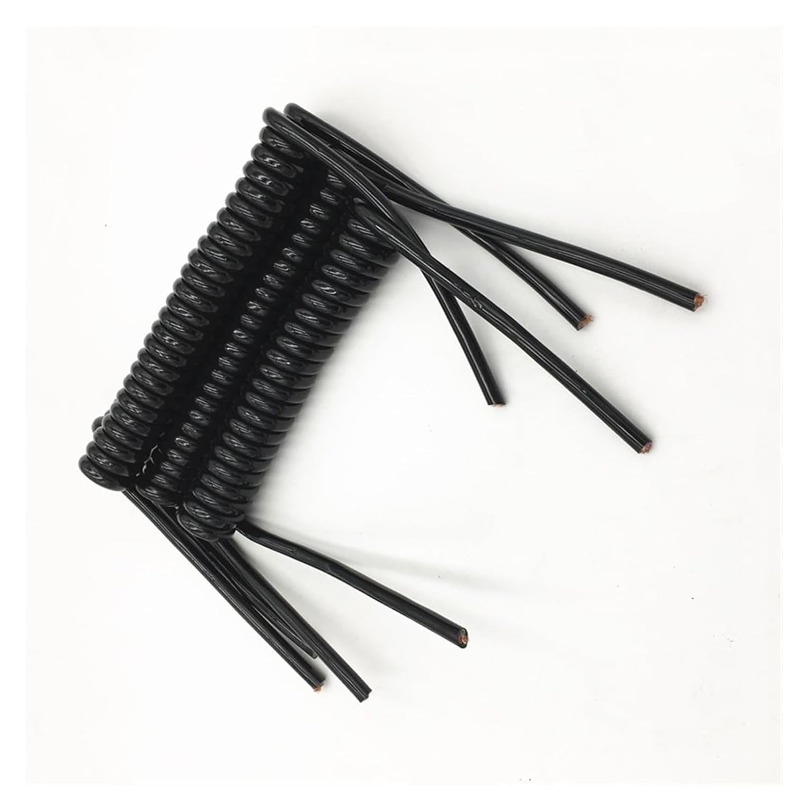 Cavo telefonico Cavo di Alimentazione Flessibile a Spirale, Cavo a Spirale a 3 conduttori, 0,3 mm, 22 AWG, Cavo di Controllo, Guaina a Molla, Resistente alla trazione(Stretch 4 Meter)