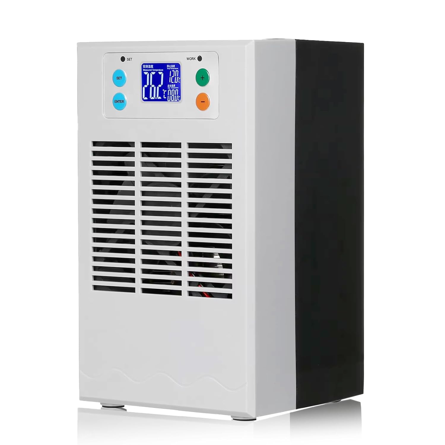 Electric Water Heater Chiller, AC 100‑240V 20L Aquarium Chiller ABS Housing Digital Display Intelligent Temperature Control 70W with Pump for Fish (US Plug Pump US Plug 110V)