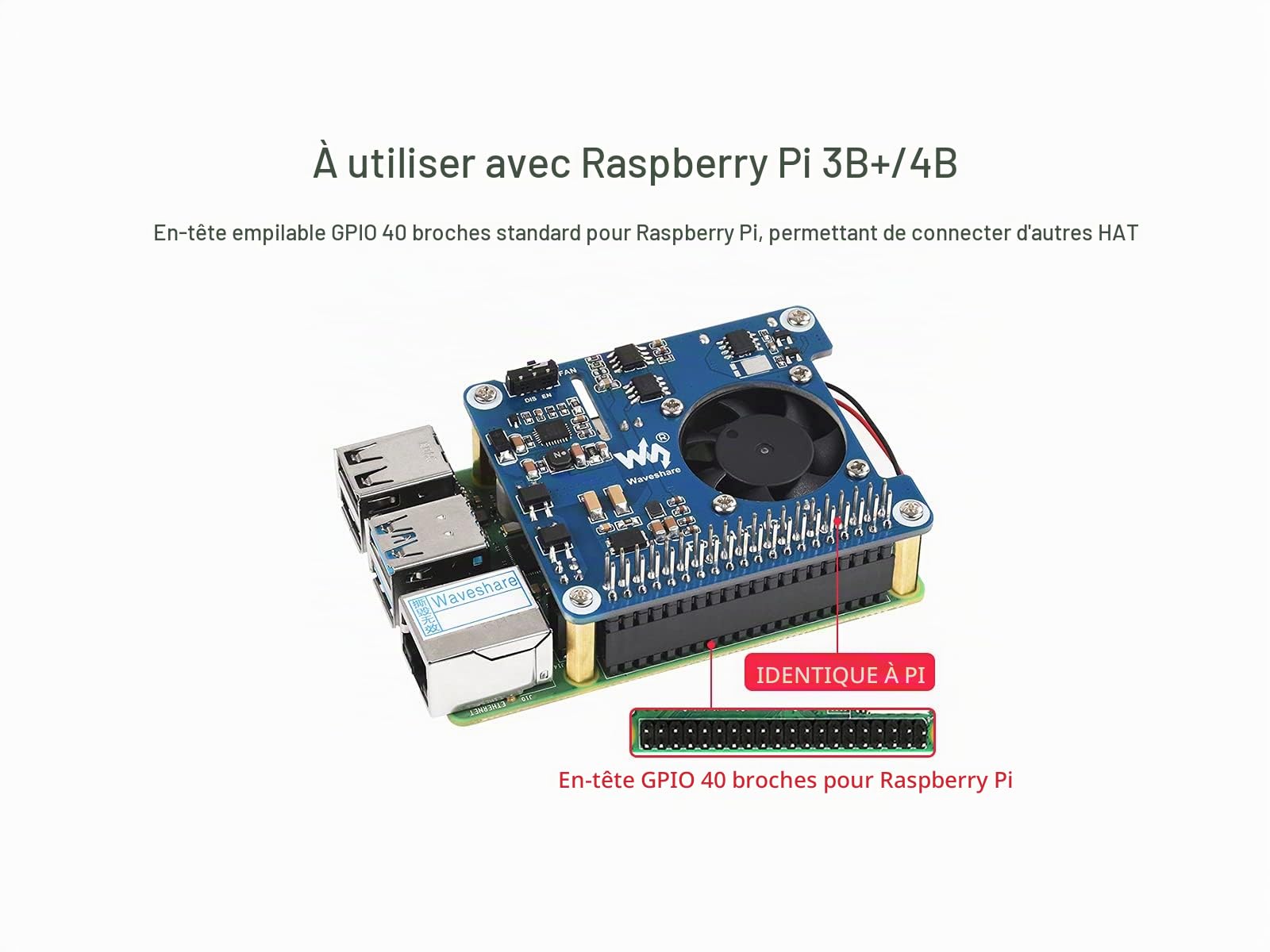 POE Hat for Raspberry Pi 4B 3B+,802.3af/at-Compliant,Power Over Ethernet Hat (C) Expansion Board for Raspberry Pi 3B+ 4B,with Cooling Fan and Heatsink