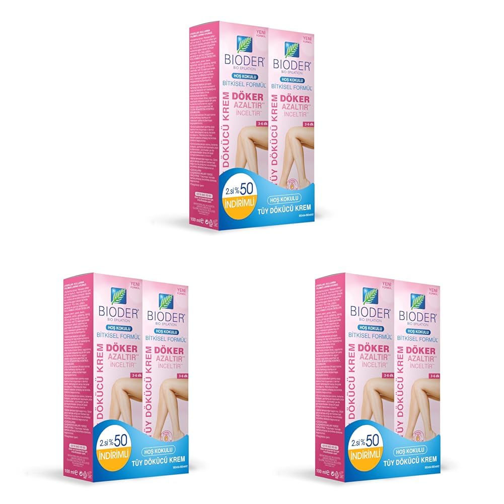 Bioder Tüy Dökücü Krem Bio-Epilation Kadınlar için 100 ml 2 Adet (3 paketi)